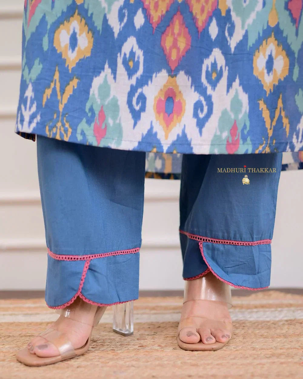 Premium Cotton Printed Designer Kurti With Bottom Set