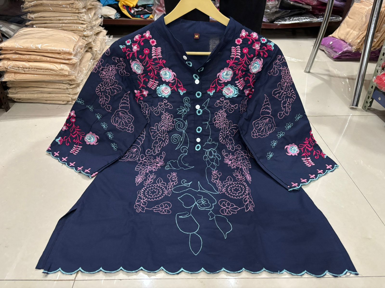 Beautyful Cotton Wardrobe  Embroidery Cod Set