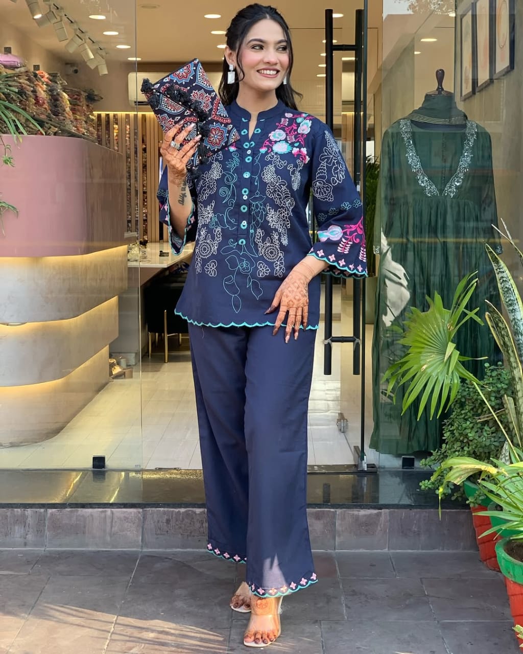 Beautyful Cotton Wardrobe  Embroidery Cod Set