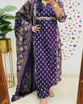 Cotton Kurti With Handcrafted Adda Anchor Patra Work On Yoke Paired With Cotton Pant And Fine Malmal Cotton Dupatta Less