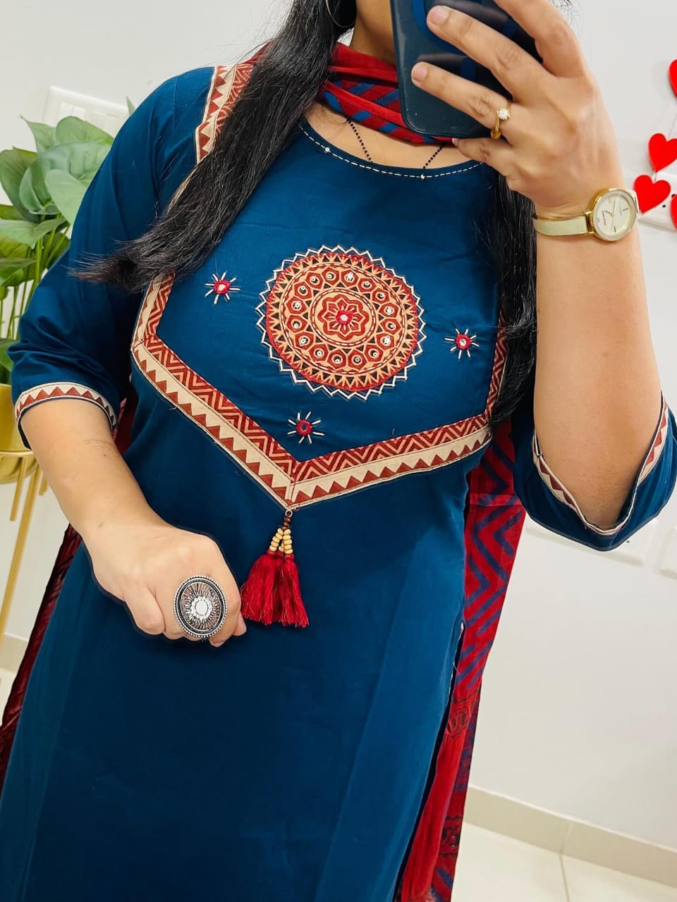 Look Ur Best This Festive Season In Our Silk Leheriya Print Set Euth Handwork In Most Amazing Colour