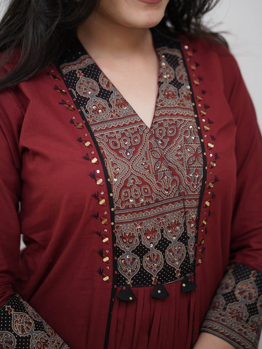 Red Ethnic Kurta Set with Elegant Dupatta